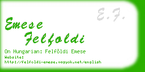 emese felfoldi business card