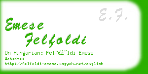 emese felfoldi business card